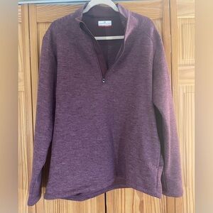 Grand Slam Men's Gorgeous Rich Plum Zip-Up Performance Pullover